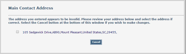 Address Validation